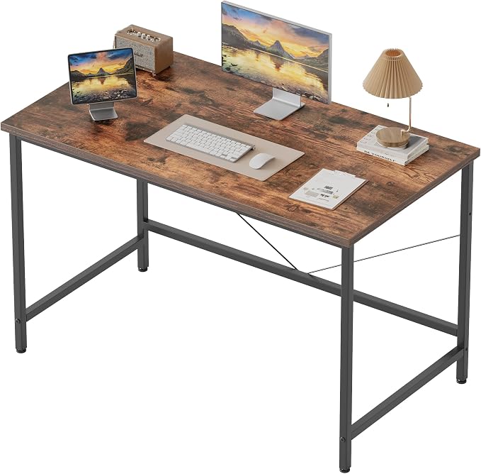 Mericonia 32x20 Inch Computer Desk, 0.6" Thick Small Office Table | Modern Simple Style, Small Study & Writing Table for Home Bedroom Work, Brown by MERICONIA