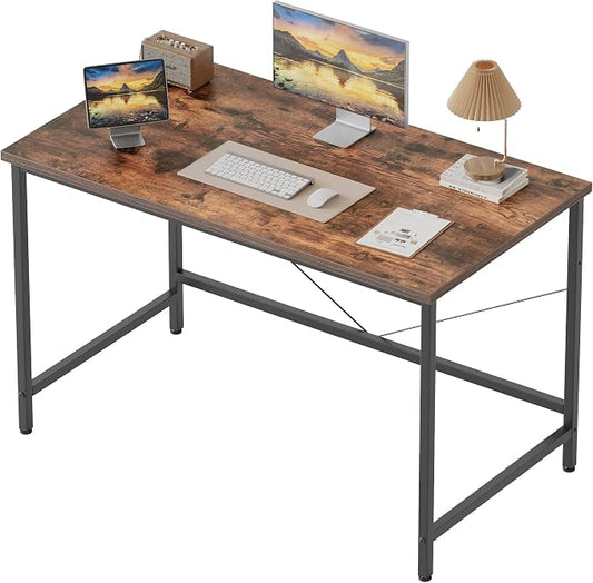 Mericonia 32x20 Inch Computer Desk, 0.6" Thick Small Office Table | Modern Simple Style, Small Study & Writing Table for Home Bedroom Work, Brown by MERICONIA