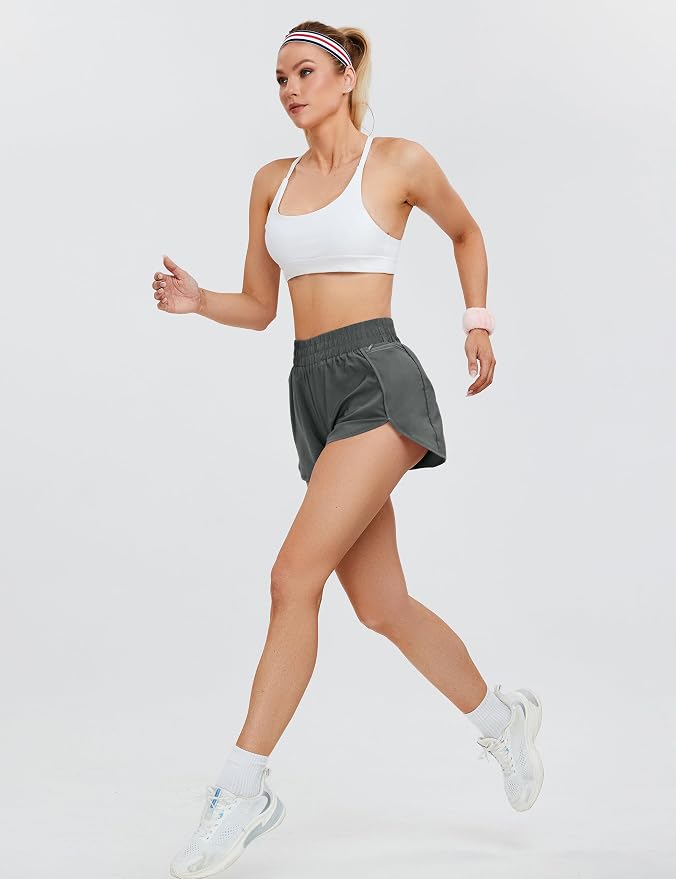 Blooming Jelly Women's Quick-Dry Running Shorts Workout Sport Layer Active Shorts with Pockets 1.75" - Image 3