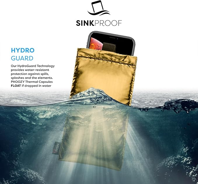 PHOOZY Apollo Thermal Phone Case | Insulated Phone Pouch Extends Battery Life 3X | Heat Resistant Drop Protection | Military Grade Water Resistant | Medium | Gold - Image 10