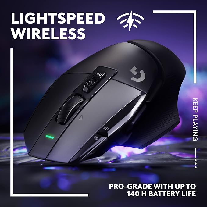 Logitech G502 X Lightspeed Wireless Gaming Mouse - Black | Optical Switches, 13 Buttons, <140 hrs Battery, USB-C, Infinite Scroll Toggle, Wireless Charging Capable, for PC/MacOS - Image 3