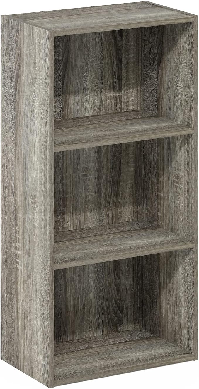 Furinno Luder 3-Tier Open Shelf Bookcase, French Oak - Image 6