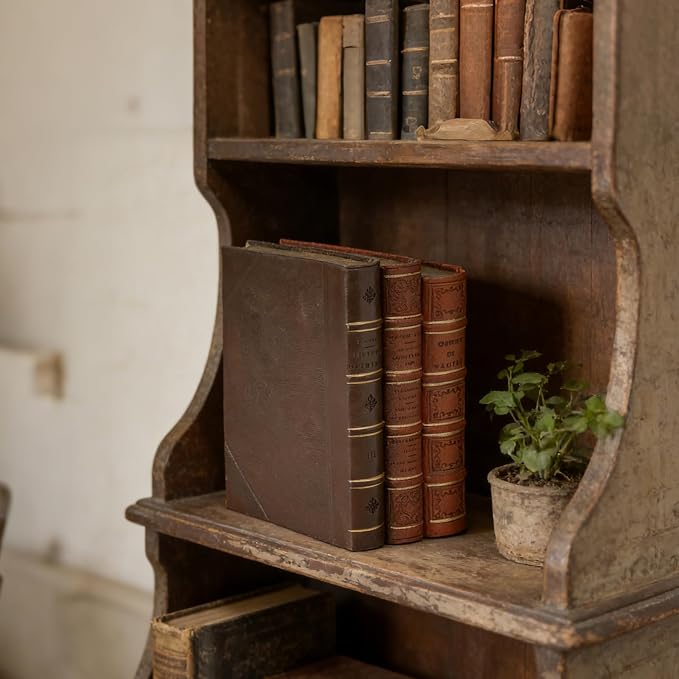 Guichifun Decorative Books Home Decor Accents - Resin Retro Classical Fake Books Faux Books Decoration Gifts for Men Coffee Table Shelf Decor for Living Room Decor 7.8 * 4.7 * 11 Inch - Image 8