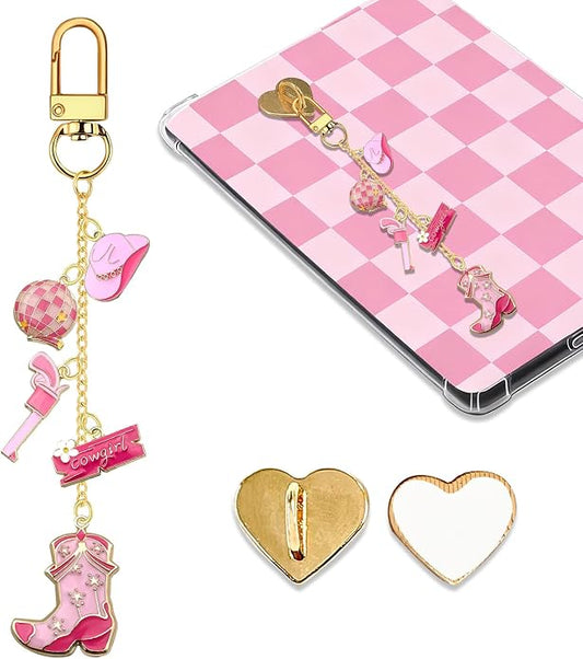 Charm Chains for Kindle,Cute E-reader Phone Charm Bracelets Accessories Compatible for Kindle E-Reader Phone iPad AirPod,Gifts for Reader Booklovers by Unknown