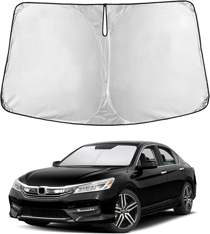 EcoNour Windshield Sunshade Compatible for Honda Accord 2013-2015 2016 2017, Sun Visor for Front Windshield & Window Sun Shade Cover, UV Heat Blocker & Protector, Car Accessories by EcoNour