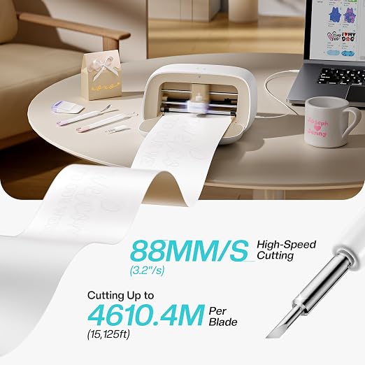 Likcut Vinyl Cutter Machine S501 - AI Smart Sticker Maker for Vinyl & Paper Crafts, AI Image Generation Portable Plotter DIY Cutting Machine for Craft & Party, Custom Stickers, Crafts for Adults - Image 7