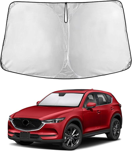 EcoNour Windshield Sunshade Compatible for Mazda CX-5 2017-2024 2025 2026, Sun Visor for Front Windshield & Window Sun Shade Cover, UV Heat Blocker & Protector, Car Accessories by EcoNour