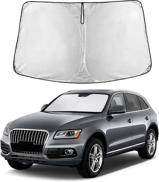 EcoNour Windshield Sunshade Compatible for Audi Q5/SQ5 2009-2015 2016 2017, Sun Visor for Front Windshield & Window Sun Shade Cover, UV Heat Blocker & Protector, Car Accessories by EcoNour