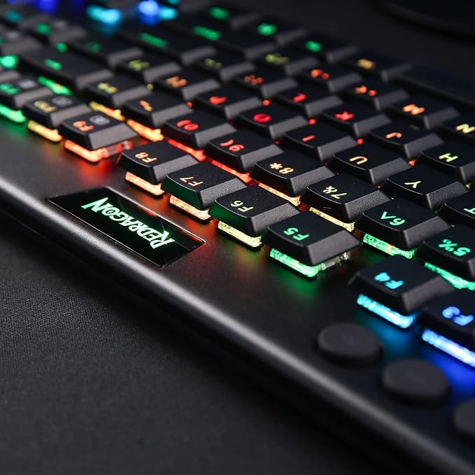 Redragon K619 Horus RGB Mechanical Keyboard, Ultra-Thin Designed Wired Gaming Keyboard w/Low Profile Keycaps, Dedicated Media Control & Linear Red Switch, Pro Software Supported - Image 9