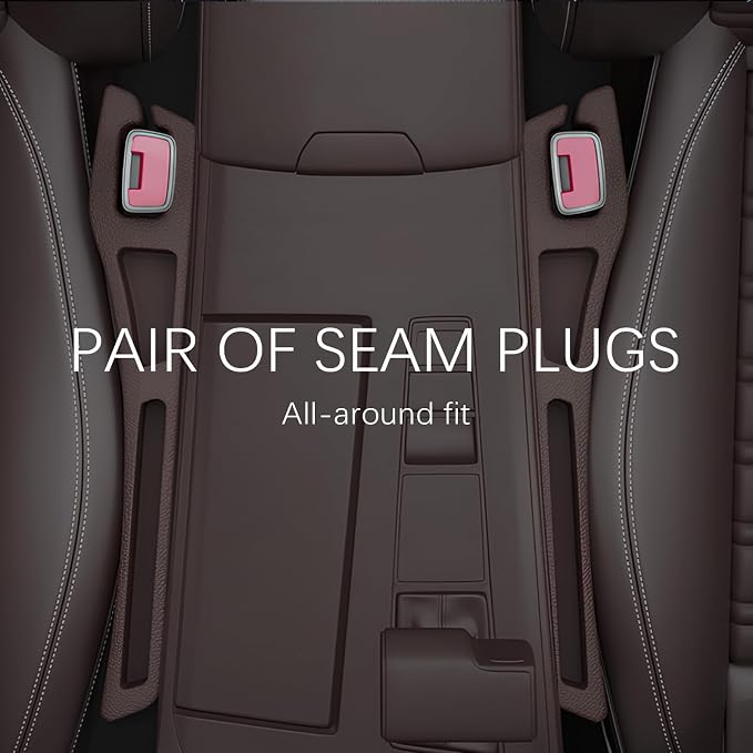 2PCS Car Seat Gap Filler Organizer,2 in 1 Car Gap Filler with Fill and Storage Function for Storing Phones Keys Cards,Universal Multifunctional No Drop Seat Guard for Cars (Brown) - Image 6