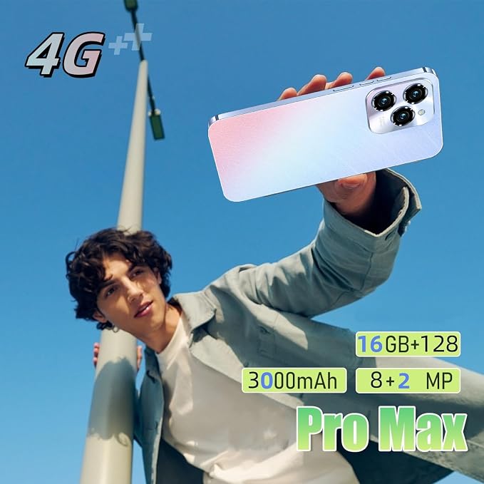 Unlock Phone, 4G Network Android Phone, 6.3-inch Screen, 2GB RAM+16GB ROM/TF 128GB, Dual SIM Cards, Dual Cameras, Suitable for Novice Users (83dark) - Image 2