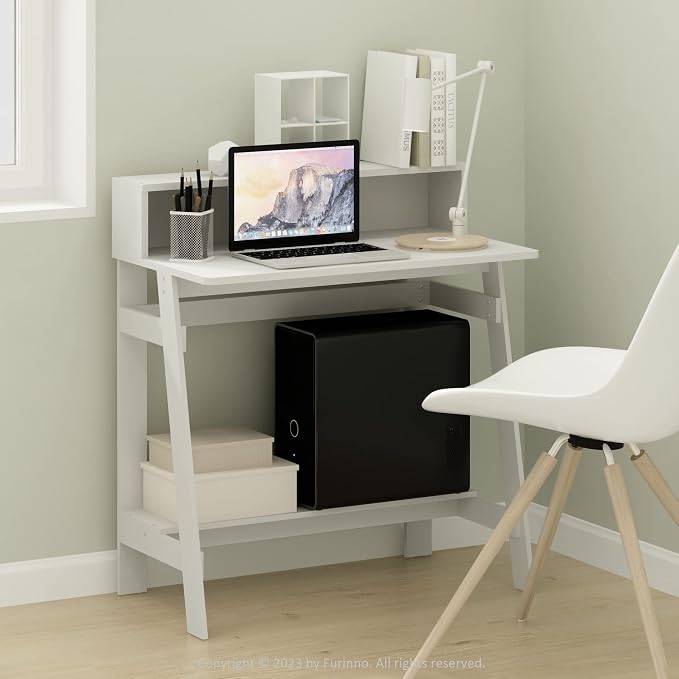 Furinno Simplistic A Frame Computer Desk, Regular, White - Image 2