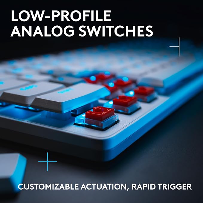 Logitech G515 TKL Rapid Wired Gaming Keyboard (Hall-Effect) - White | Fully customizable PC gaming, analog low-profile switches, ultra-slim design, for USB-A port - Image 2