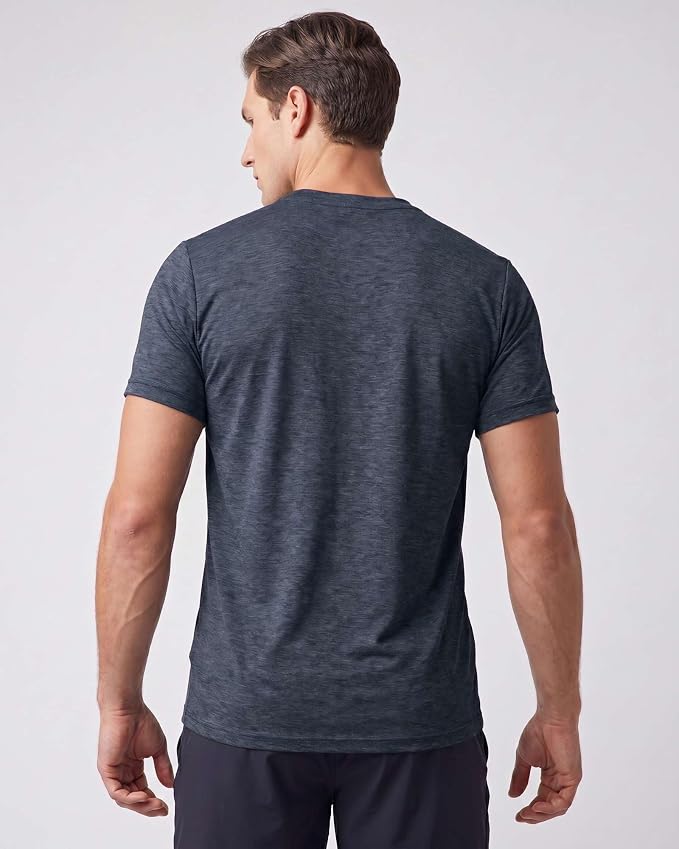 5 Pack Men's Dry Fit V Neck Gym Workout T Shirts Athletic Moisture Wicking | Cooling, Quick Dry, Breathable, Short Sleeve, Exercise, Cycling, Sports, Outdoor, Fitness, Golf, Crossfit, Hiking, Tennis - Image 5