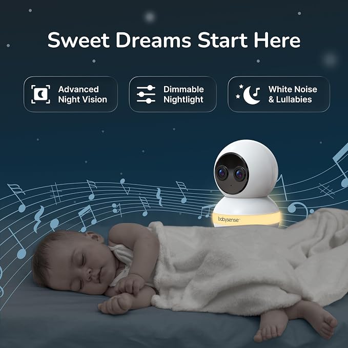 Babysense Touch Add-On Camera Unit – 4MP Dual-Lens (Wide & Telephoto), 6X Hybrid Zoom, AI Auto Tracking & Focus Area, Night Vision, Compatible w Touch Parent Unit/App (Monitor Not Included) - Image 6