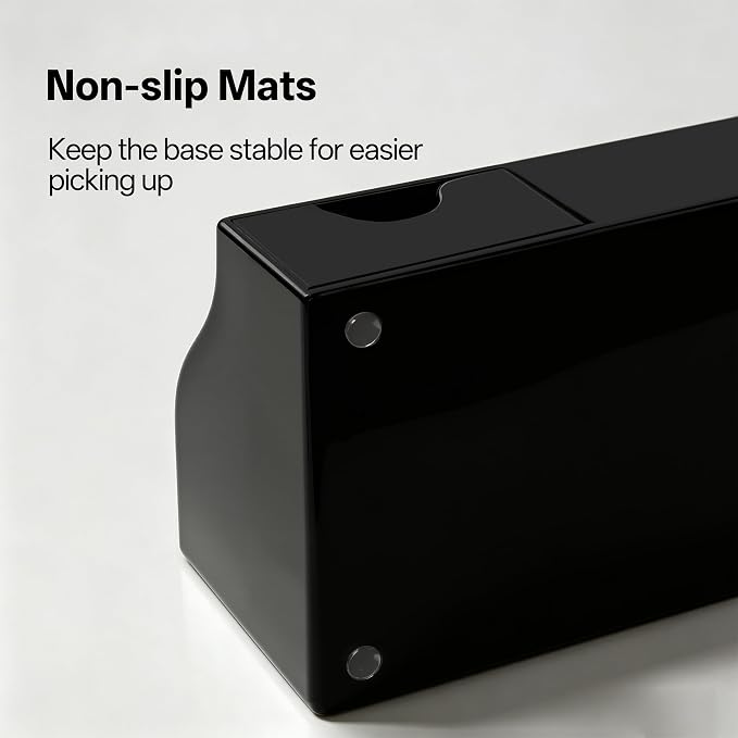 HBlife Acrylic Desk Organizer with Drawer, Pen & Pencil Holder, Multifunctional Desktop Caddy for Office Supply and Organization (Black) - Image 4