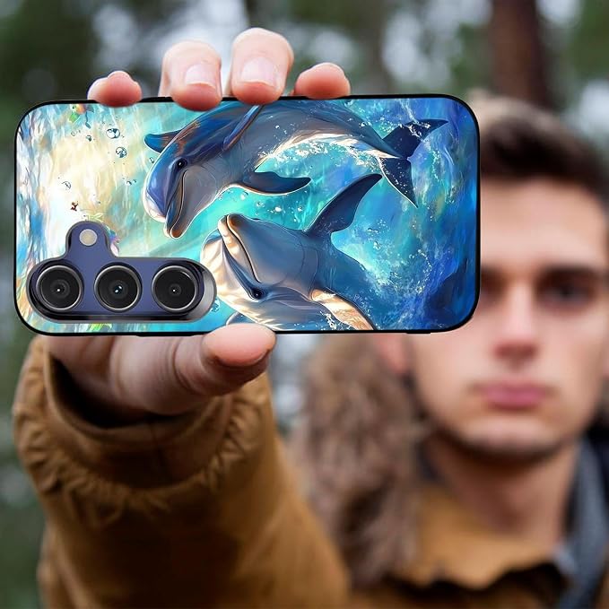 Designed for Galaxy A16 5G Phone Case,Slim Silicone Shockproof Protective Case for Galaxy A16 5G 6.7 inch,Dolphin - Image 4