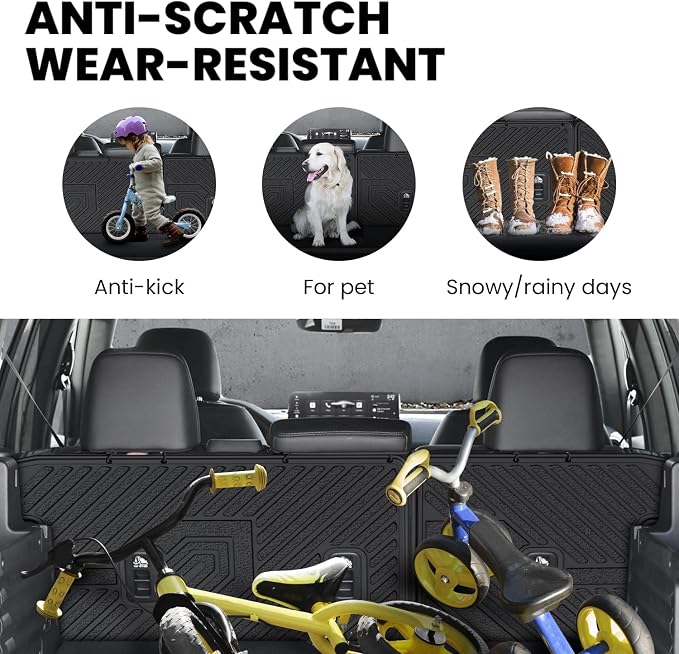 LASFIT Rear Seat Back Protector for Honda Passport 2026, All Weather TPE Pet Friendly Custom Fit Passport Second Row Back Seat Cover Mat Liner Accessories, Black - Image 8