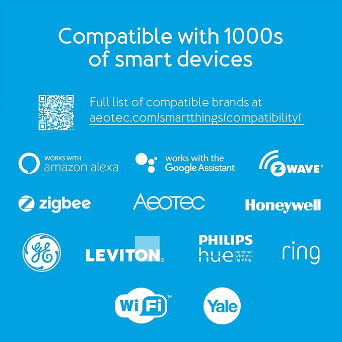 Aeotec Smart Home Hub, Works as a SmartThings Hub, Z-Wave, Zigbee, Matter Gateway, Compatible with Alexa, Google Assistant, WiFi - Image 5