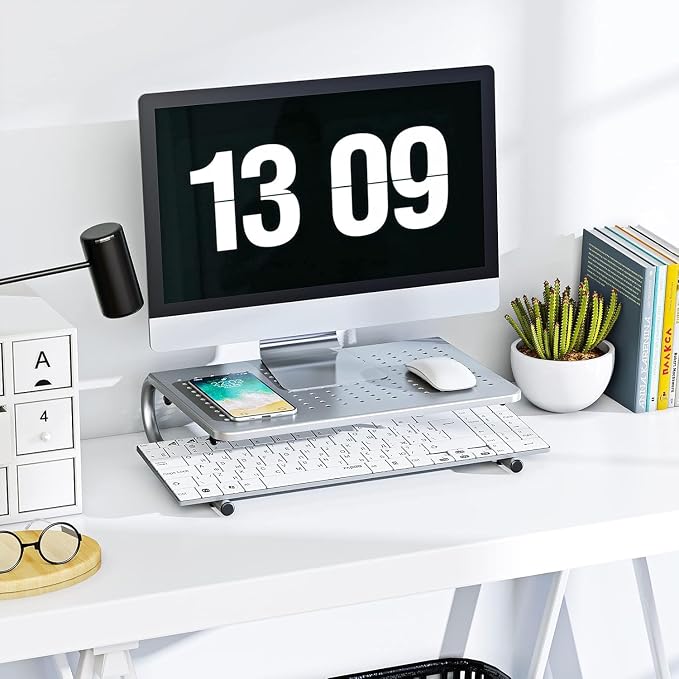 HUANUO Monitor & Laptop Stand - Metal Vented Riser for Screen, Laptops, Printers - Home & Office - Image 2