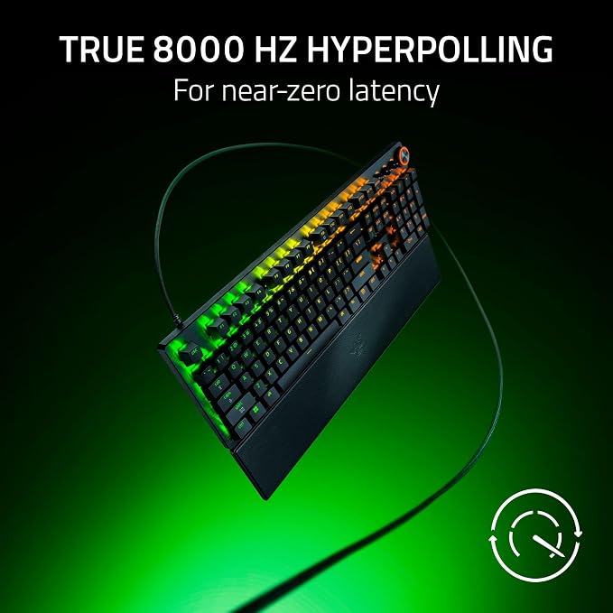 Razer Huntsman V3 Pro 8KHz Esports Gaming Keyboard, Analog Optical, Black | Gen-2 Analog Optical Switches, Rapid Trigger, Adjustable Actuation, Media Controls, PBT Keycaps - Image 4
