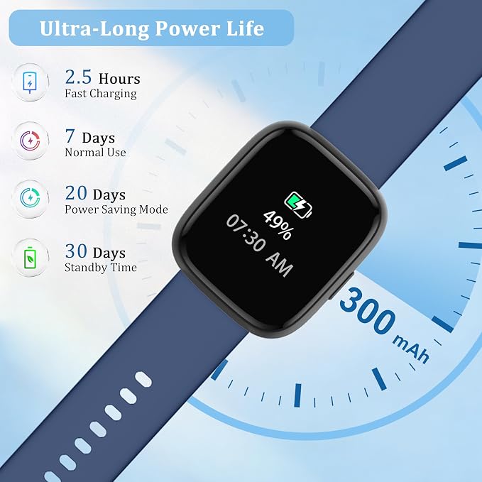 Smart Watch for Women Men, 2026 Upgrade Smartwatch [2 Bands, 44mm case], 1.83" Fitness Tracker Watch Alexa Built-in, Make/Answer Call, HR Sleep Stress Monitor, IP68 Waterproof Step Counter Watch - Image 8