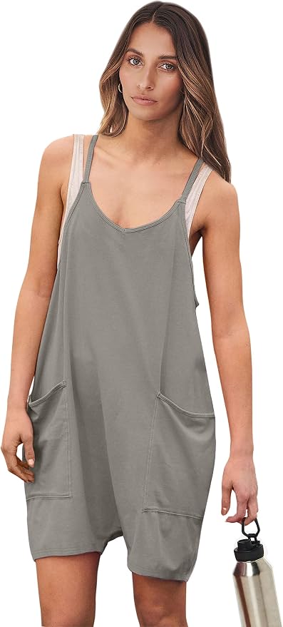 ANRABESS Womens Rompers Summer Casual Loose Sleeveless Overalls Spaghetti Strap Shorts Jumpsuit 2026 Beach Vacation Clothes - Image 8