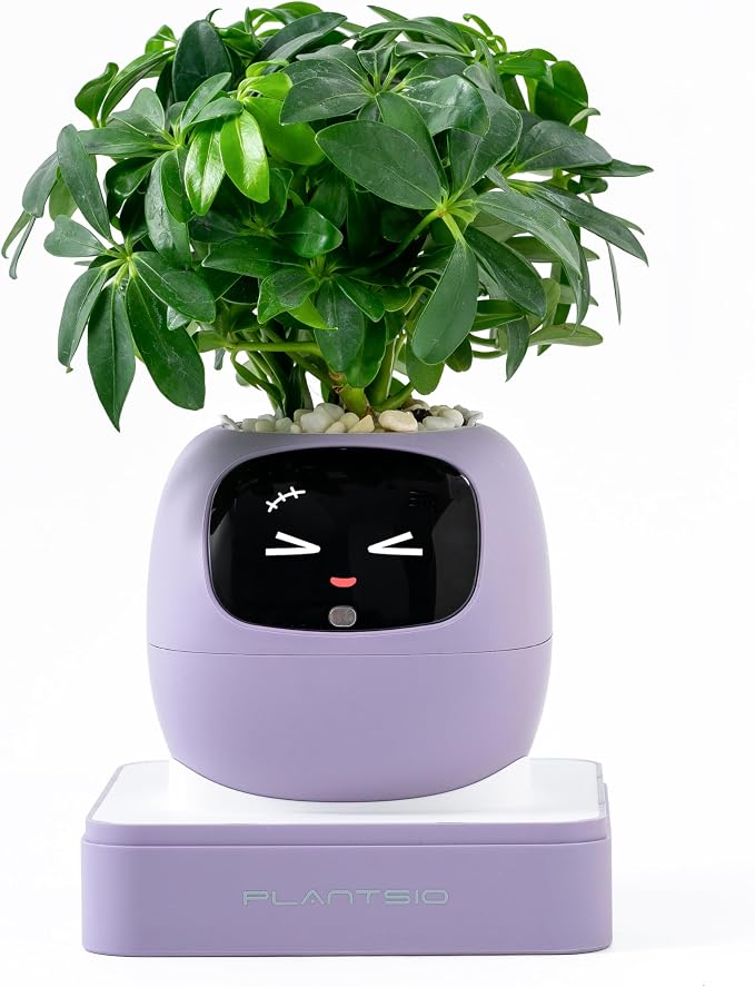 PLANTSIO Ivy Interactive AI Desk Companion, Smart Plant Pet with 100+ Expressions, Cute Indoor Planter for Office Decor, Unique Gift for Plant Lovers & Coworkers(Violet) - Image 9