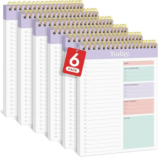 Taja To Do List Notepad, Undated Daily Planner for Work and Goal Setting | Violet Dream, 52 Sheets, 9.8" x 6.5" , for Office, Home and school, Daily Task Planning, Notes and Everyday Organization by Taja