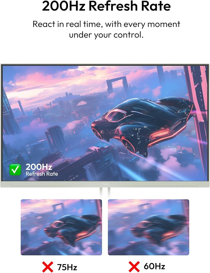 Pixio PX248 Wave Mint Green 24 inch 200Hz Refresh Rate FHD 1080p Resolution Fast IPS Panel 1ms GTG Response Time Built-in Speakers Gaming Monitor with Adaptive Sync - Image 3