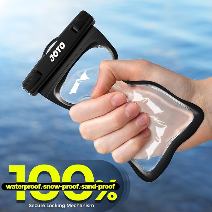 JOTO Up to 7" Universal Waterproof Phone Case for iPhone 17 Air 16 15 14 13 12 11 Plus Pro Max, IPX8 Cellphone Dry Bag XR X SE, Galaxy S23 S22 S21 S20+ S20 S10 Plus Note, Pixel -Black - Image 5