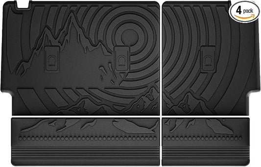 3W Ford Bronco Back Seat Cover Custom Fit for 2021-2025 2026 Bronco 4 Door All Weather Fit for Floor Liner Backrest Mats Full Set Ford Bronco Accessories by 3W