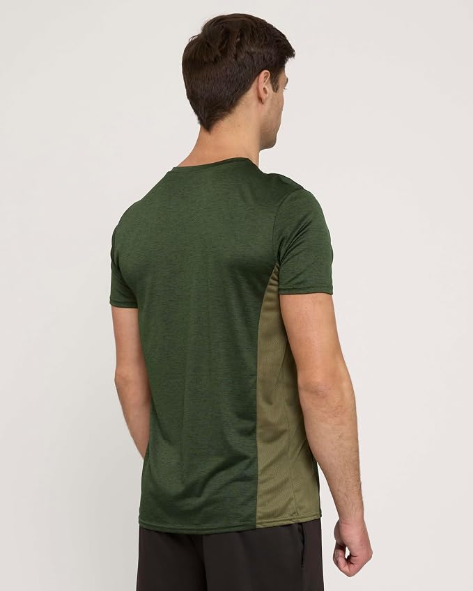 5 Pack Men's Dry Fit Short Sleeve T-Shirt Gym Workout Athletic Running Tee | Cooling, Moisture-Wicking, Crew Neck, Quick-Dry, Breathable, Active, Exercise, Fitness, Basketball, Cycling, Hiking, Tennis - Image 3