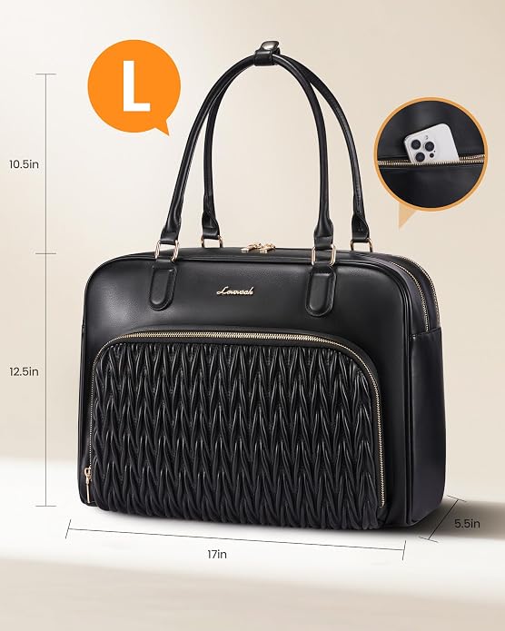 LOVEVOOK Tote Bag for Women,Light Puffer Tote Bag with Multi-pockets,Stylish Carry on Laptop Bags for Daily,Travel,Work,Gym - Image 7