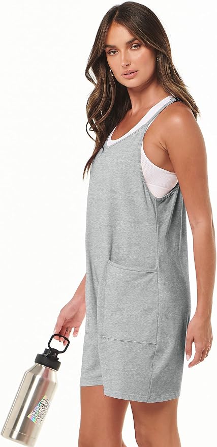 ANRABESS Womens Rompers Summer Casual Loose Sleeveless Overalls Spaghetti Strap Shorts Jumpsuit 2026 Beach Vacation Clothes - Image 5