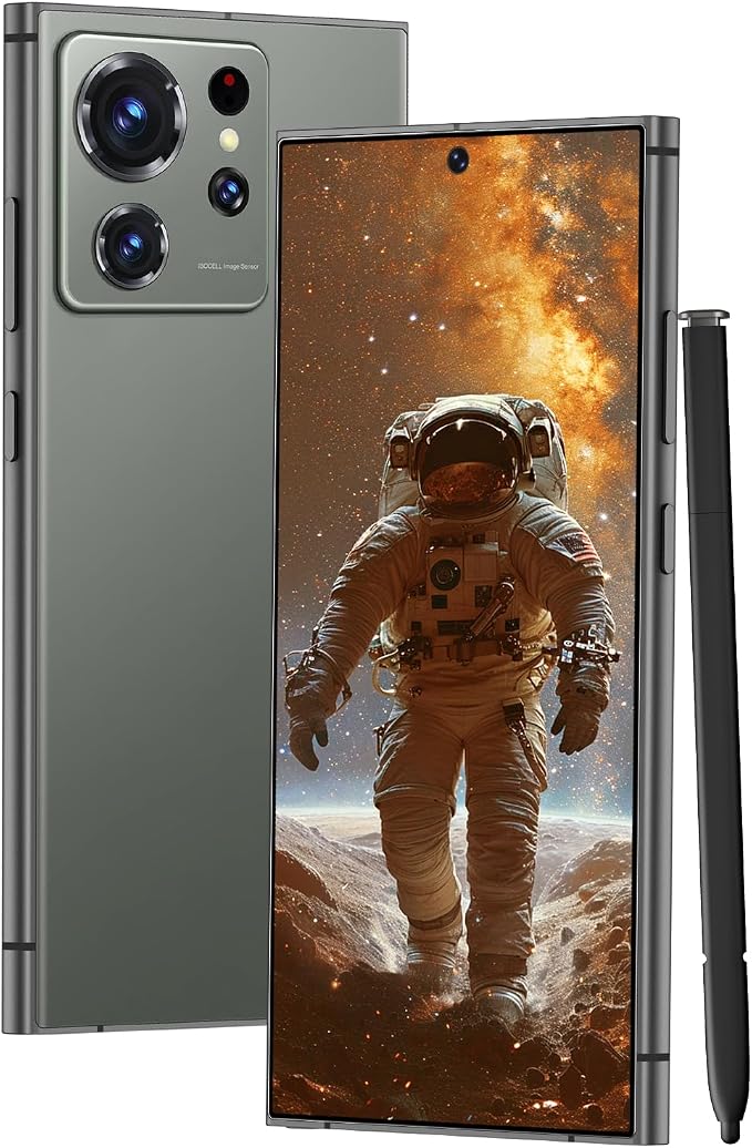 S24 Ultra Unlocked Cell Phones Smartphone with Built-in Pen 8+256GB Android 13 Phones 6.8" HD Screen Dual SIM 108MP+48MP Camera (Green) by Unknown