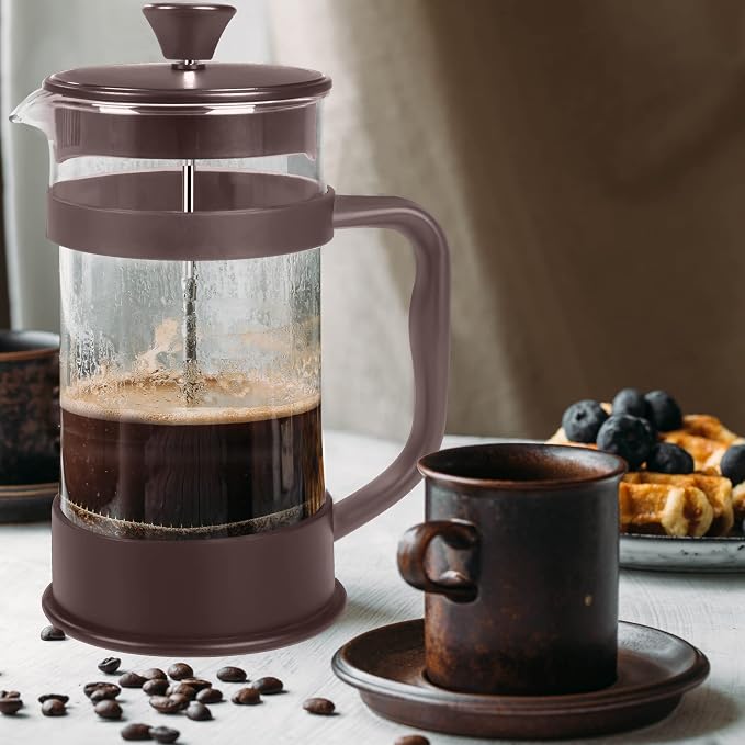 Utopia Kitchen 12 Ounce 0.35 Liter French Press Coffee Maker, Tea Maker, Travel Coffee Presses, Heat Resistant Thickened Borosilicate Coffee Pot for Camping Travel Gifts, Deep Taupe Pack of 1 - Image 7