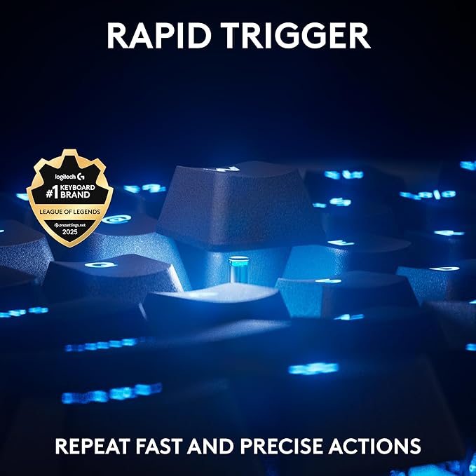 Logitech G PRO X TKL Rapid Tenkeyless Gaming Keyboard (Hall-Effect) - Black | Hall-Effect Magnetic Analog Switches with Rapid Trigger, Lightsync RGB, Detachable USB-C Cable, Volume Roller & Media Buttons - Image 3