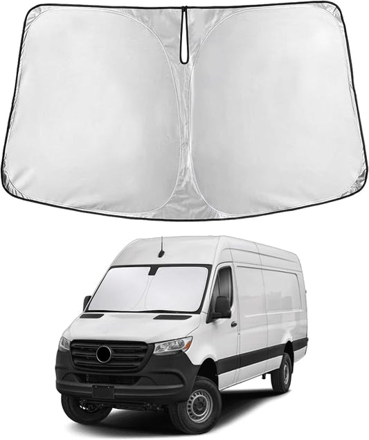 EcoNour Windshield Sunshade Compatible for Freightliner/Mercedes Benz Sprinter 2007-2024 2025 2026, Sun Visor for Front Windshield & Window Sun Shade Cover, UV Heat Protector, Car Accessories by EcoNour