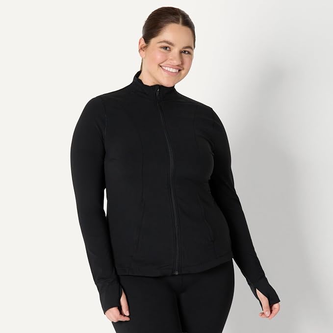 Amazon Essentials Women's Active FormFlex Buttery Soft Slim Fit Quarter Zip Long Sleeve Pullover Jacket - Image 3