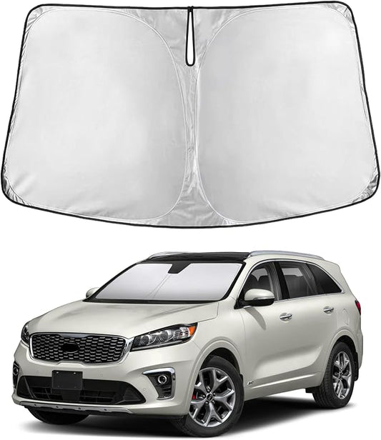 EcoNour Windshield Sunshade Compatible for Kia Sorento 2016-2018 2019 2020, Sun Visor for Front Windshield & Window Sun Shade Cover, UV Heat Blocker & Protector, Car Accessories by EcoNour
