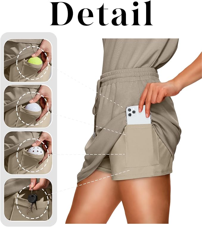 NIASHOT Two Piece Skirt Sets for Women Summer Vacation Travel Outfits Tennis Golf Skorts Versatile Lounge Sets - Image 4