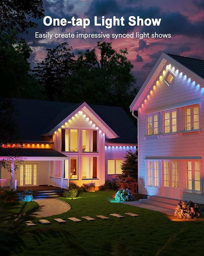 Lumary Smart Landscape Lights Gen2, 56FT Outdoor Spotlights, 6 Pack | RGBAIWW Color Changing, Warm White, IP65 Outdoor Rated, APP/Alexa/Google/Remote, 56FT Cable for Yard & Pathway - Image 4