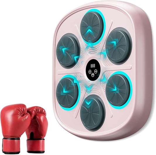 OurStarry Smart Music Boxing Machine for Adults and Kids, Wall Mounted Punching Trainer with Boxing Gloves, LED Electronic Target, 9 Modes and 9 Speeds, Home Gym Workout Equipment by OurStarry