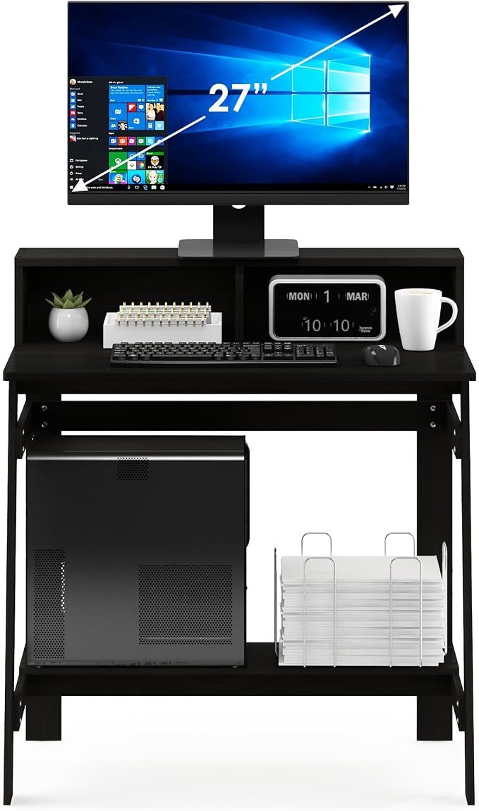 Furinno Simplistic a Frame Computer Desk, Espresso - Image 6