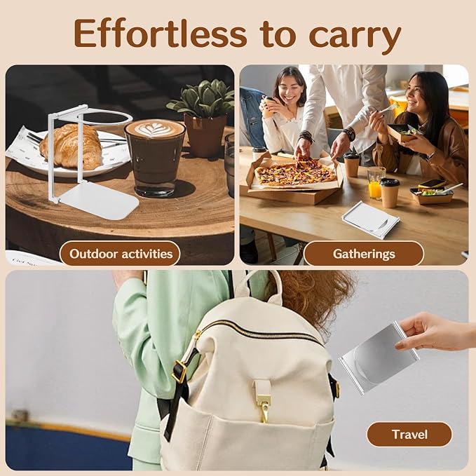 Stand Compatible with Outin Nano – Portable Foldable Coffee Maker Stand with Base, Espresso Machine Holder for Home, Desk, and Travel (Silver) - Image 7