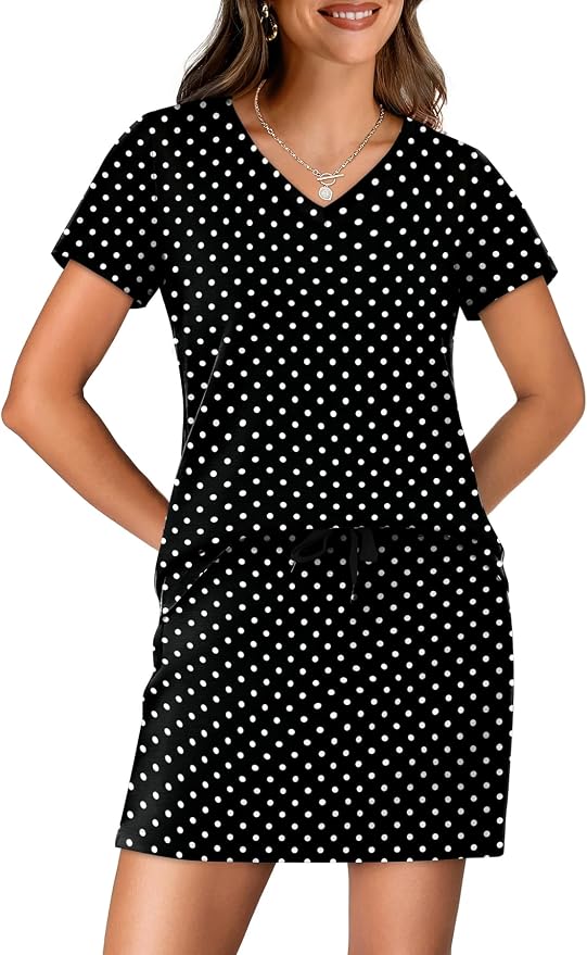 NIASHOT Two Piece Skirt Sets for Women Summer Vacation Travel Outfits Tennis Golf Skorts Versatile Lounge Sets - Image 2