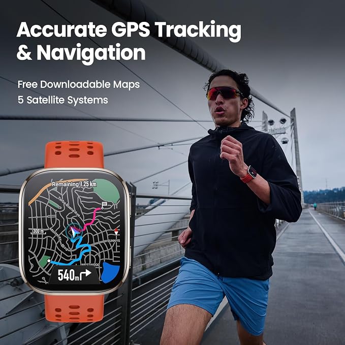 Amazfit Bip 6 Smart Watch 46mm, 14 Day Battery, 1.97" AMOLED Display, GPS & Free Maps, AI, Bluetooth Call & Text, Health, Fitness & Sleep Tracker, 140+ Workout Modes, 5 ATM Water-Resistance, Black - Image 4