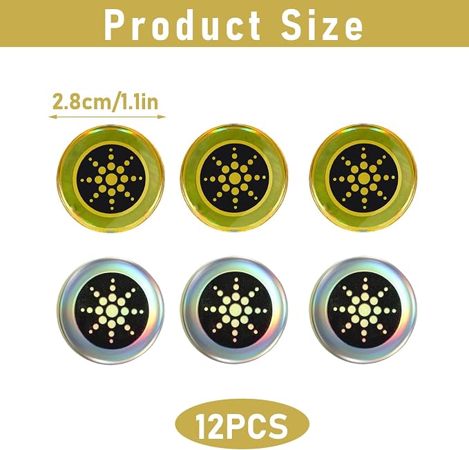 12 Pcs Emf Blocker for Cell Phone,Radiation Blocker,Emf Stickers for Cell Phone,A Practical Gift for Tech Lovers for Smart Phones/Tablets/Laptops Electronic Devices Blockers Silver，Gold - Image 2