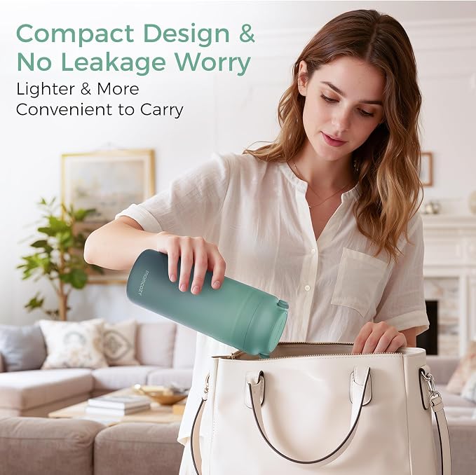 Momcozy Portable Breast Milk Cooler for Travel, 24H Ice-Free Cooling Breastmilk Storage Bottles Container, 12oz Leak Proof Outdoor Small Freezer, Baby Breastfeeding Essential for New Moms - Image 8
